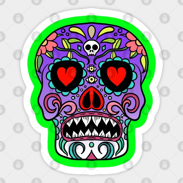 Sugar skull Sticker by fakeface